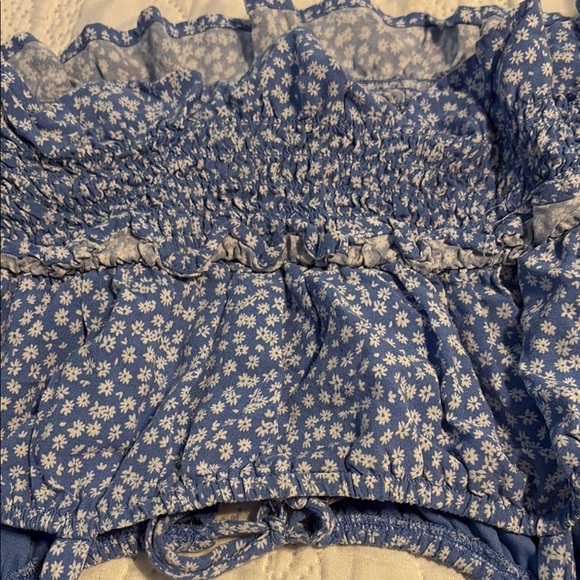Wild Fable Blue and White Smocked Camisole - Picture 5 of 5